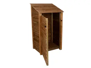 Wooden tool store, garden storage W-99cm, H-180cm, D-88cm - brown finish