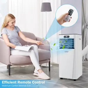 Costway 3-in-1 Air Conditioner 7000BTU Air Cooling Fan Dehumidifier with Remote Control