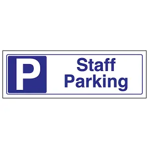 Garage Staff Parking General Sign - Adhesive Vinyl - 450x150mm (x3)