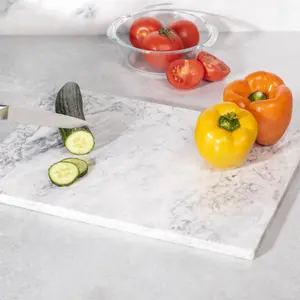 White Marble Chopping Board - Worktop Saver