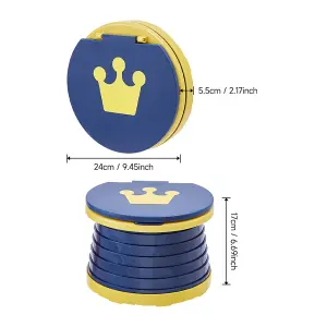 Dark Blue Travel Portable Toilet Car Foldable Potty Seat for Children