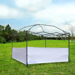 Two Half Walls 2pcs Half Sidewall Sunwall Panel Wall for Pop Up Canopy Gazebo Tent Shelter 10x10 10x15 10x20 Vertical Leg