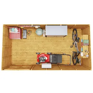 BillyOh Master Tongue and Groove Pent Wooden Shed - 12x6 - Windowless