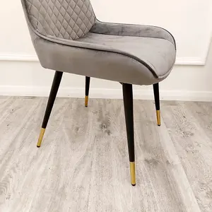 Luna Velvet Crossed Stitch Dining Chair