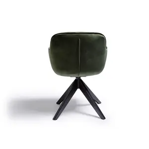 Kensington Upholstered Dining Chair Green Velvet