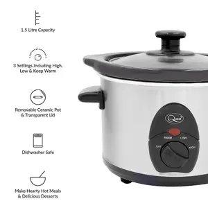 Quest 35260 1.5 Litre Slow Cooker