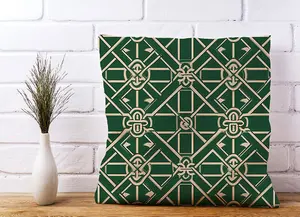 Green Lattice Design Cushions 60cm x 60cm