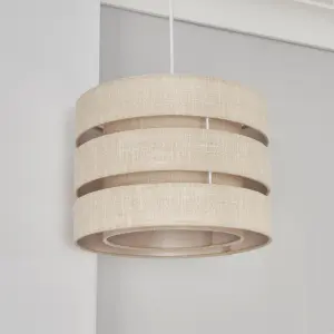 Inlight Natural Woven effect Slubby Light shade (D)33cm