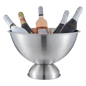 Buckingham Stainless Steel Champagne & Wine Cooler / Punch Bowl 17.5 Litre / 40 cm , matt finish