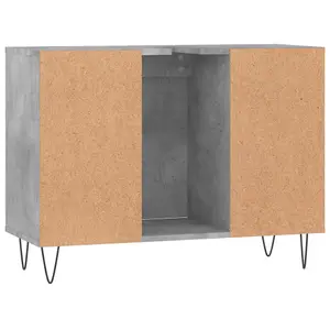 Berkfield Bathroom Cabinet Concrete Grey 80x33x60 cm Engineered Wood