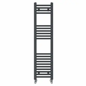 Right Radiators 1200x300 mm Straight Heated Towel Rail Radiator Bathroom Ladder Warmer Anthracite