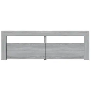 Berkfield TV Cabinet with LED Lights Grey Sonoma 120x35x40 cm