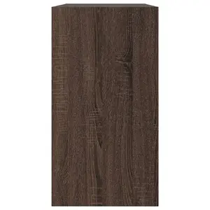 Berkfield Shoe Cabinet Brown Oak 80x34x63 cm Engineered Wood