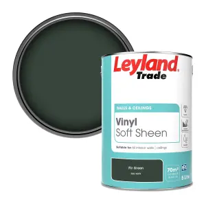 Leyland Trade Vinyl Soft Sheen Walls & Ceilings Emulsion Paint Fir Green (RAL 6009) - 5L