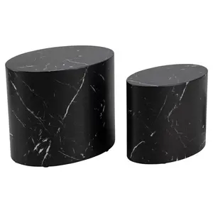 Burmaster Side Table Black Marble