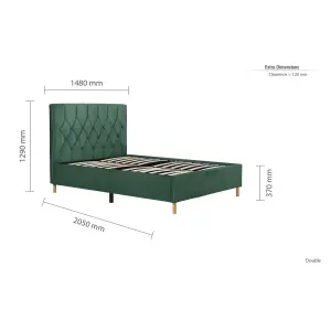 Birlea Loxley Double Bed Frame In Green