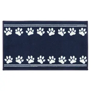 JVL Machine Washable Pet Mat 40 x 70 cm, Parade Paws