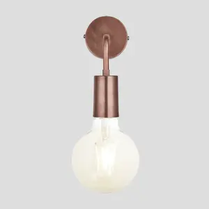 Industville Sleek Edison Wall Light, Copper