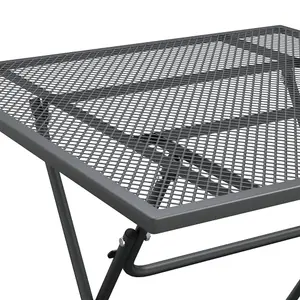 Berkfield Garden Table 80x80x72 cm Expanded Metal Mesh Anthracite