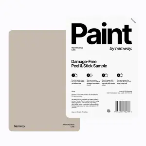 Hemway Chalk Paint Matt A5 Sample, Latte, Peel & Stick Swatch For Interior Walls Wood