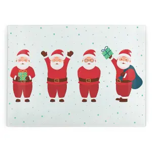 Purely Home Christmas Large Worktop Protector- Novelty Santas Kitchen Gift Cutting Board