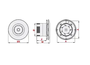 Modern Bathroom Ceiling Extractor Fan 100mm with Timer and Ball Bearing