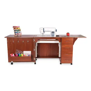 Harriet Fold-away Sewing Cabinet with Drawers in Teak