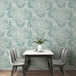 Tropical Leaf Wallpaper Sage Green Arthouse 925100