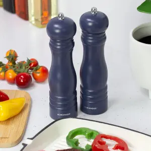 Blackmoor Manual Salt And Pepper Grinder Set, Navy Blue Coloured