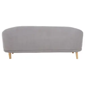 Interiors By Premier Stylish Grey Linen Sofa, Contemporary Seater Sofa For Livingroom, Comfortable Mid Century Sofa For Bedroom