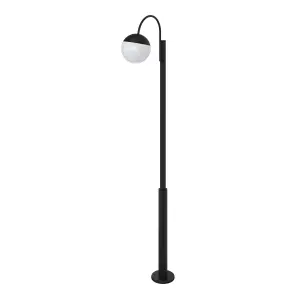 GoodHome Black Mains-powered 1 lamp Outdoor Post lantern (H)2274mm