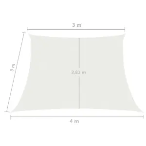 Berkfield Sunshade Sail 160 g/m2 White 3/4x3 m HDPE