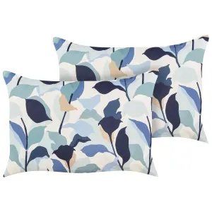 Set of 2 Outdoor Cushions VEGLINO Blue