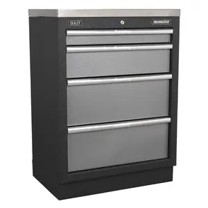 Superline Pro 4.9m Storage System - Stainless Worktop - Sealey - APMSSTACK01SS