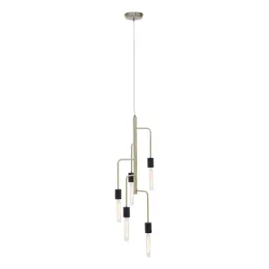 Interiors by Premier Lagona 5 Bulb Antique Brass Pendant Light