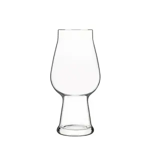 Luigi Bormioli Birrateque Clear Round Crystal Dishwasher Safe Modern Pint Glasses Set Pack of 6