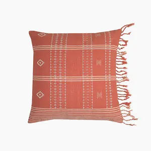 Siyali Coral Cushion - Cotton - L50 x W50 x H1 cm - Coral