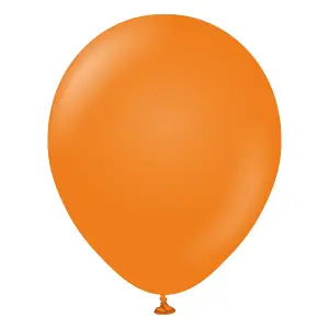 Kalisan Latex Retro Balloons (Pack of 100) Orange (One Size)