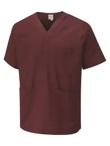 Uneek - Unisex Scrub Tunic - 65% Polyester 35% Cotton - Maroon - Size XS