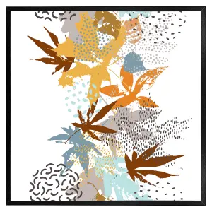 Japanese maple leaves (Picutre Frame) / 16x16" / Brown