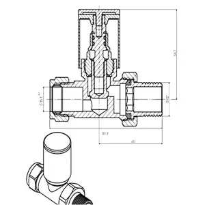 Right Radiators Radiator Valve 15mm Manual Straight Valves One Pair Anthracite