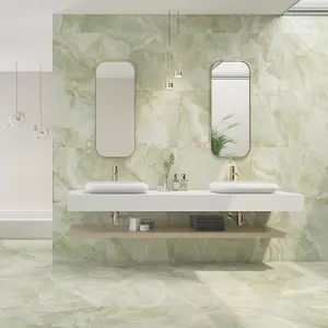 Rochelle Green 1200 x 600 polished marble effect tile