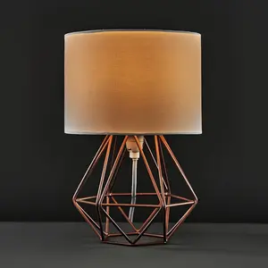 Bartelt Metal Table Lamp Copper / White / Yes