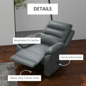 HOMCOM Power Lift Recliner Chair Reclining Armchair for Living Room, Grey