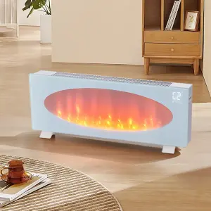 Electric Fire Fireplace Wall Mounted or Freestanding Panel Heater 7 Flame Colors with WiFi Remote Control 42 Inch