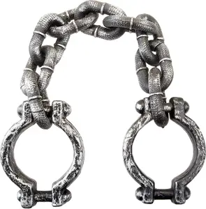 Halloween Hand Cuffs Fancy Dress Accessory Spooky Shackle Prisoner Pirate