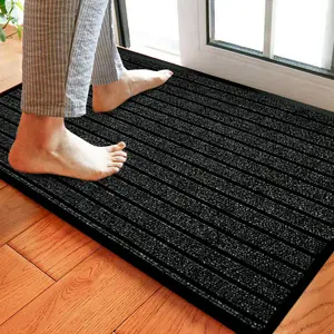 Nakale Halway Kitchen Doormat Black / Rectangle W120 x L300 cm