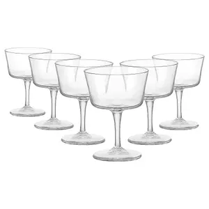 Bormioli Rocco - Bartender Novecento Champagne Saucers - 220ml - Pack of 6