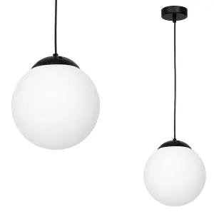 Milagro Lima Hand Made Designer Pendant Lamp Matt Black And Cool White