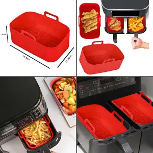 SPARES2GO Drawer Liner Baskets Racks compatible with Tower T17088 T17100 Vortx Air Fryer Liner Pot Shelf Set